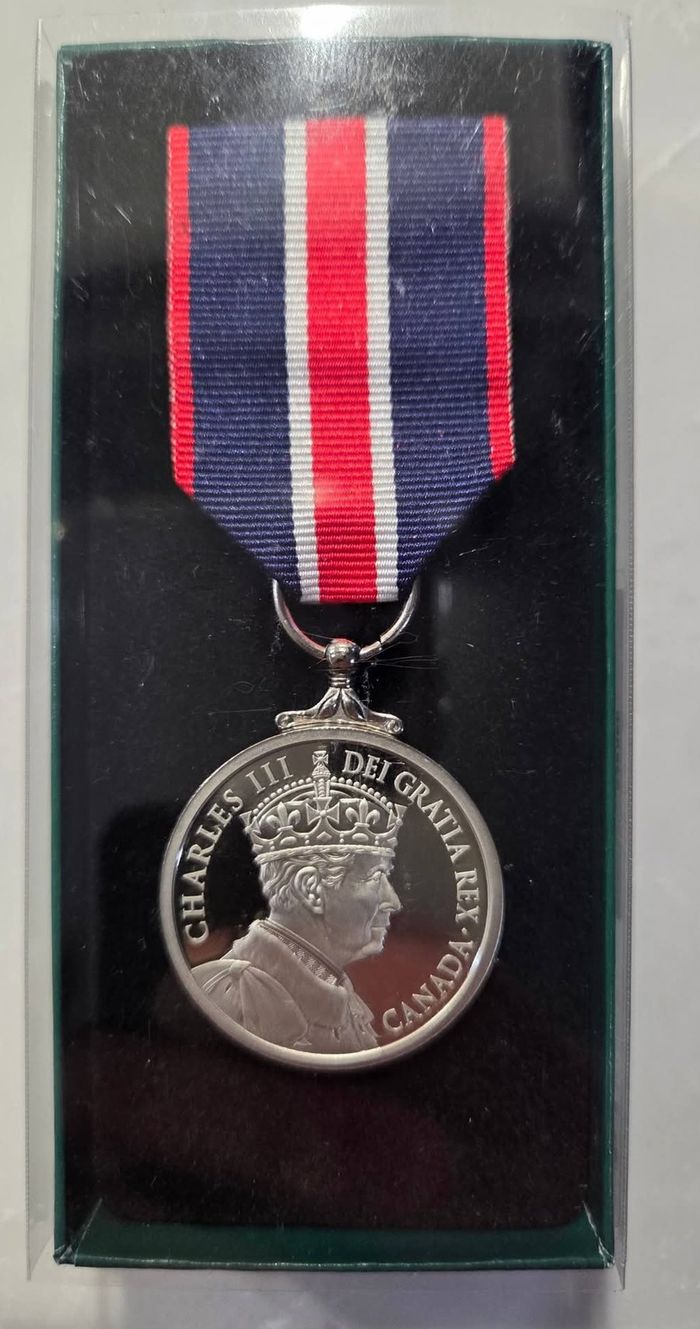 King Charles III Coronation Medal awarded to Travis Restoule in February 2025